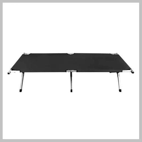 Kemping postelja, črna, 189 x 70 x 43 cm, nosilnost 110 kg 00023190