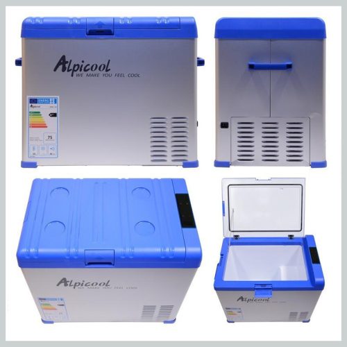 Avtomobilski kompresorski hladilnik – BLUE 50L, 12/24V in 230V, -20 °C 07092