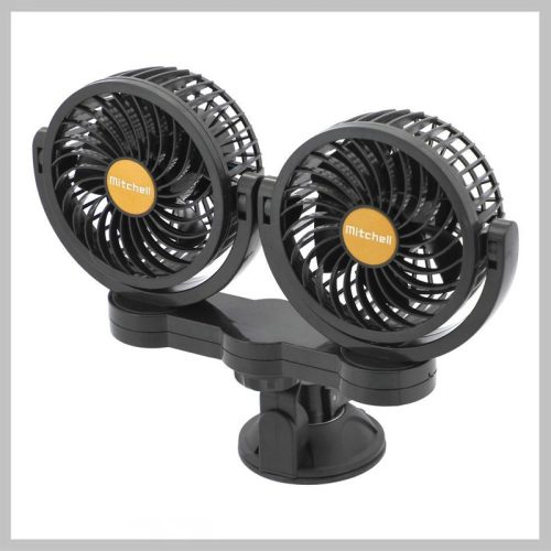 MITCHELL DUO 2x108 mm avtomobilski ventilator 24V z vakuumsko prisesko – 07223