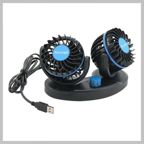 MITCHELL DUO avtomobilski ventilator 2x85mm USB 5V za armaturno ploščo – 07229