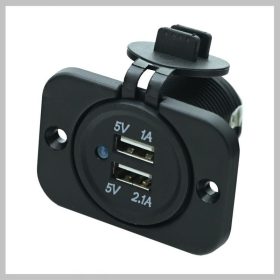 Dvojni USB priključek za vozila 12 V – 2 x USB – 07392