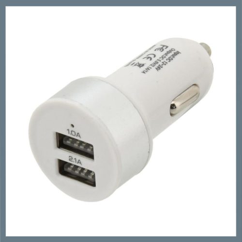 Avtomobilski USB adapter – 2 vrata, 12/24 V za vžigalnik, izhod 5 V/2100 mA 07406