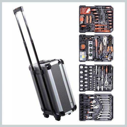 186-delni komplet orodja v aluminijastem kovčku – ALU PREMIUM 09456
