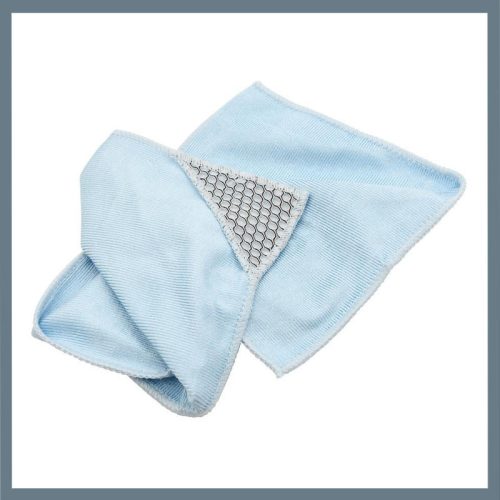 Mikrovlaken glasreinigungstuch – 40 x 40 cm, blau 10357