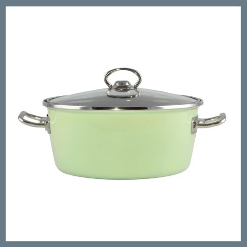 Perfect Home Green Elite Emajlirana ponev 20 cm + stekleni pokrov 10407