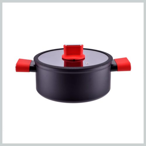 Perfect Home Aluminijasta ponev Straight Line s steklenim pokrovom 24 cm, 5 l, indukcija 10440
