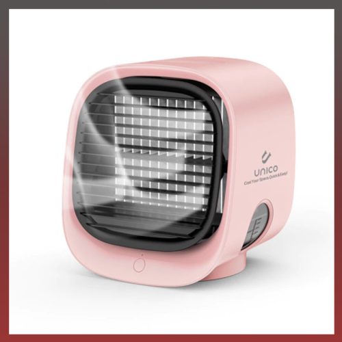 Prenosni mini ventilator za hlajenje zraka roza 12578