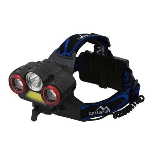 TRIO LED čelna svetilka – 670 lm, črno-rdeča 13130