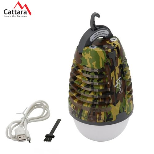 CATTARA PEAR ARMY polnilna svetilka + UV past za žuželke, vodoodporna 13179