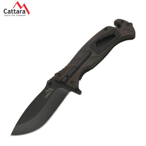 CATTARA BLACK BLADE zložljiv nož z kresilom 13229