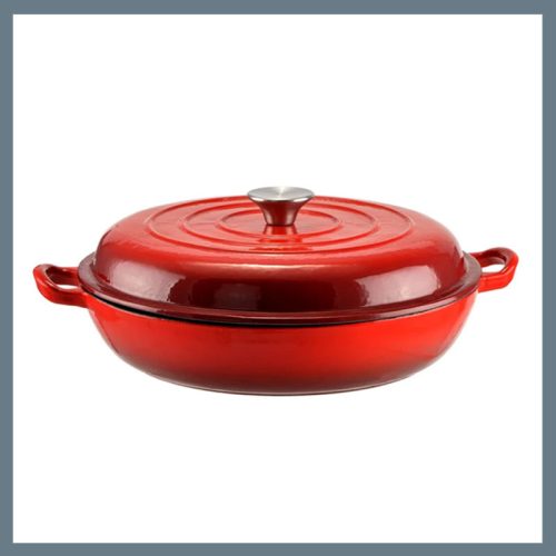 Perfect Home Emajlirana litina ponev - ponev za peko kruha s pokrovom 30 cm 14017