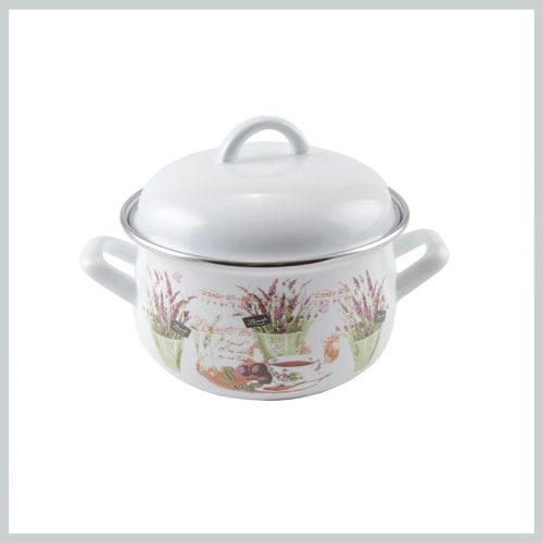 Perfect Home Emajlirana posoda za peko sivke 16 cm + pokrov 14223