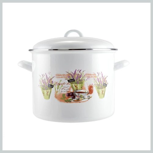 Perfect Home Emajlirani lonec sivke 16 cm + pokrov 14224