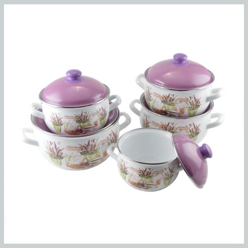 Perfect Home Set emajlirane posode Lavender 10 kosov 14227