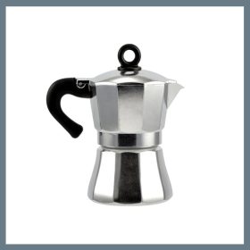   Perfect Home Aparat za kavo za 3 osebe s posodo, sijajni 14906