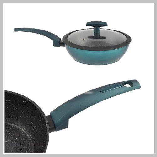 Perfect Home Sea Line aluminijasti vok s steklenim pokrovom 24 cm, indukcija 15621