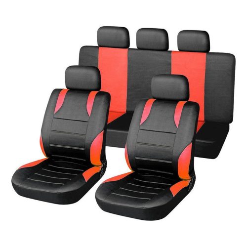 SPORT AIRBAG komplet prevlek za sedeže – 9 kosov, rdeč 31676