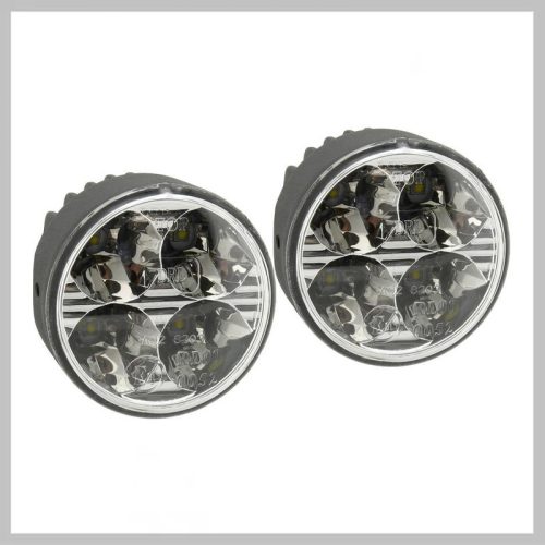 Dnevne luči 4 HIGH POWER LED – 12/24 V, okrogla oblika (70 mm), 2 kos 33551