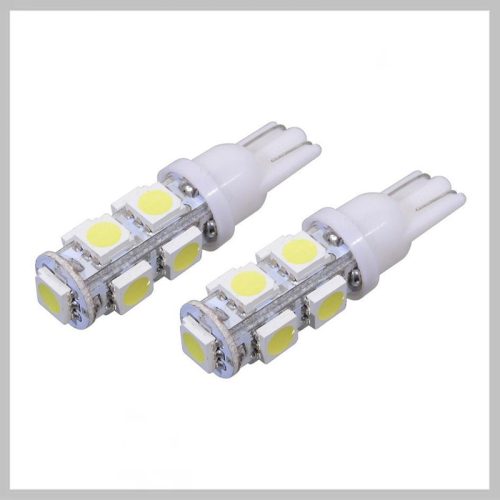 Avtomobilska LED žarnica 9 SUPER LED – 12V T10, bela (komplet 2 kosov) 33719