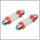 Avtomobilska LED žarnica 4LED – 12V SV8.5 (11×39 mm), rdeča (komplet 2 kosov) 33722