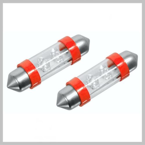 Avtomobilska LED žarnica 4LED – 12V SV8.5 (11×39 mm), rdeča (komplet 2 kosov) 33722