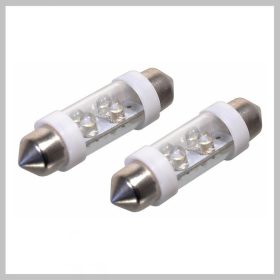   Avtomobilska LED žarnica 4LED – 12V SV8.5 (11×39 mm) bela (komplet 2 kosov) 33725