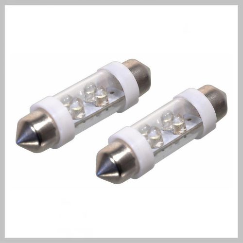 Avtomobilska LED žarnica 4LED – 12V SV8.5 (11×39 mm) bela (komplet 2 kosov) 33725