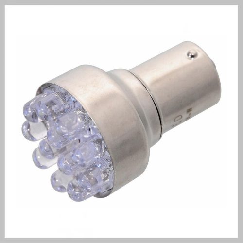 Avtomobilska LED žarnica 12LED – 12V Ba15s, bela (1 kos) 33729