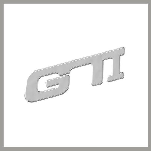 GTI kromirani avtomobilski emblem – samolepilni, srebrne barve 35217