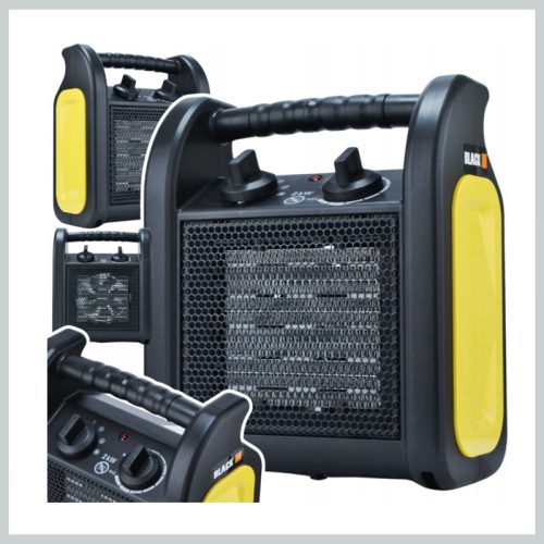 BLACK Prenosna toplotna pištola in ventilator - 2000 W, črna 55062