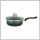 Platinasti cvrtnik s teflonskim ročajem + steklen pokrov 24 cm 2,5 litra - zelen 5991554601315