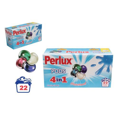 Perlux pralni gel kapsule 4v1 Univerzalni 22 kosov 5999559555244