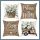 4 kos mešanih vzorcev prevleke za blazine 45x45cm 601100124835446-45