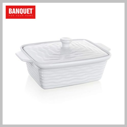 Banquet posoda za peko s pokrovom kvadratna keramika 28*18 cm Culinaria 60ZF09