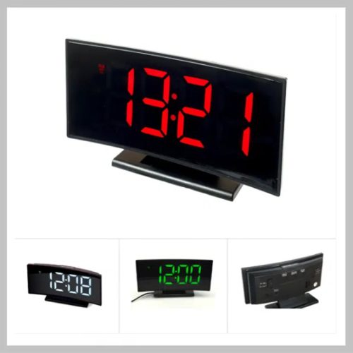 DS-3621L ukrivljena digitalna LED budilka s prikazom temperature 619558