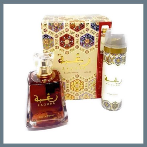 Arabski parfum Lattafa Raghba 100 ml + dezodorant v spreju 50 ml 6225709721238