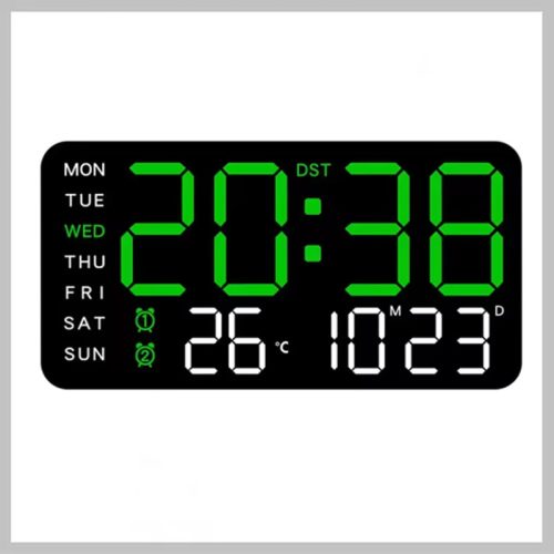 LED 6659 Digitalna Stenska in Namizna Ura – 21,5 cm 6286208