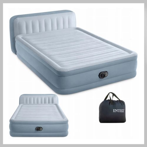 Intex Napihljiva dvojna vzmetnica z vgrajeno črpalko – 152 × 236 cm 64450ND
