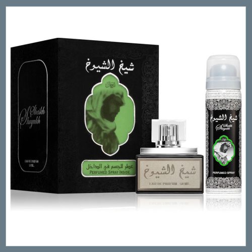 Lattafa Sheikh Al Shuyukh Black Arab Parfum 50 ml + dezodorant v spreju 50 ml 6479211627964