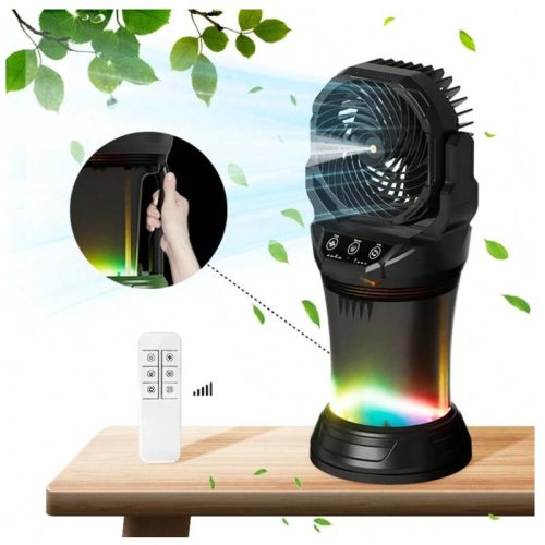 Ventilator z daljinskim upravljalnikom, vlažilnikom zraka in svetlobo RGB - 82755591