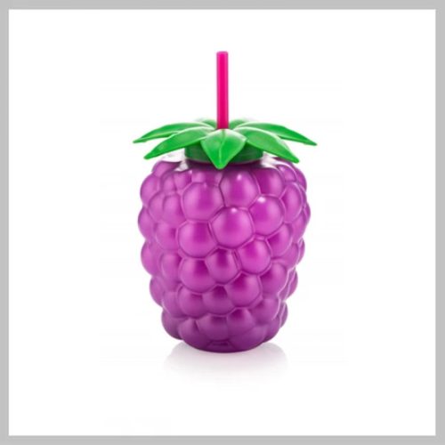 Plastični vrč v obliki maline 800 ml s slamico 8693395018204