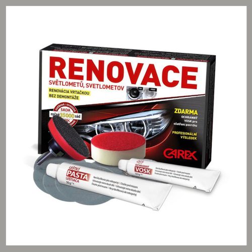 CAREX RENOVACE Komplet za obnovo žarometov 90708