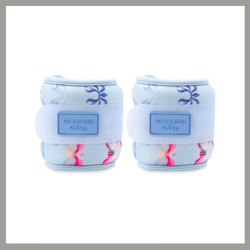 Spokey set gležnjevih uteži – 2 x 0,5 kg, z cvetličnim vzorcem 944489