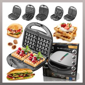 Multifunkcijski žar 5v1 / Aparat za vaflje 1200W AD 3040