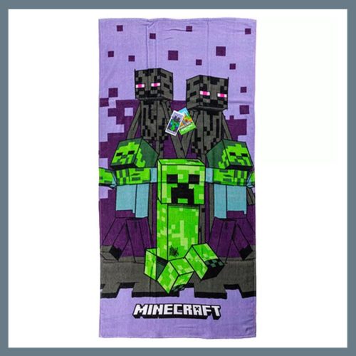 Minecraft Purple kopalna brisača, plažna brisača 70x140cm CBX24002024MC