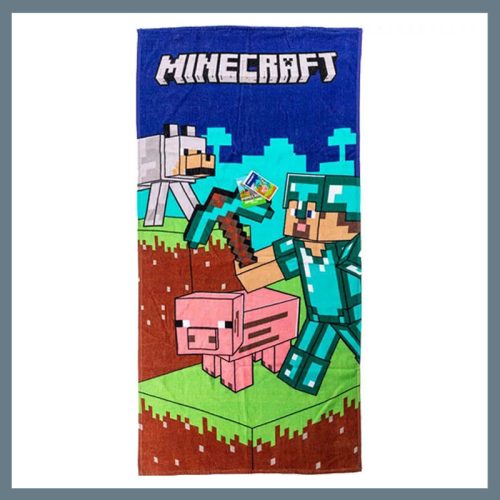 Minecraft Diamond Armor kopalna brisača, plažna brisača 70x140cm CBX2402154MC