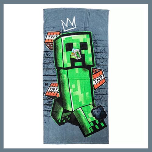 Minecraft Metro Art Creeper kopalna brisača, plažna brisača 70x140cm CBX2422454MC