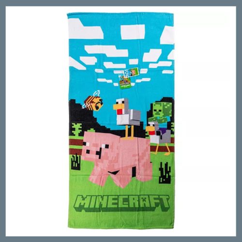 Minecraft Piggy Ride kopalna brisača, plažna brisača 70 x 140 cm CBX24420254MC
