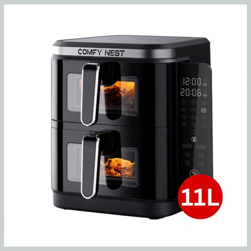 Comfy Nest CN-06184: Dvojni košarasti airfryer 2800 W
