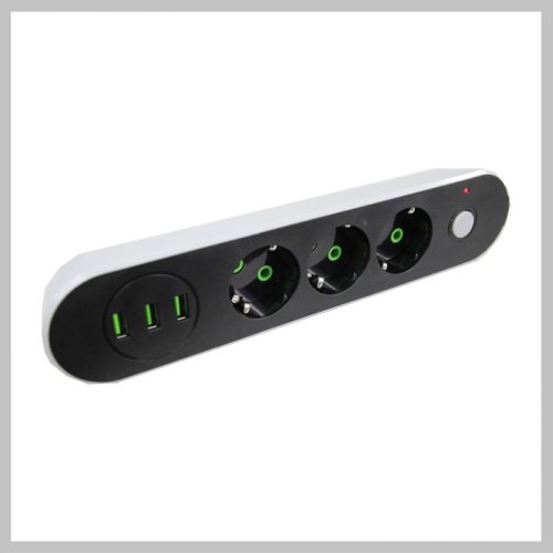 Podaljšek-razdelilnik CX-E103 z 2 USB vrati